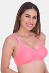 Featherline Double Layered Non Wired Full Coverage Minimiser Bra - Tomato — thumbnail 4