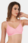 Featherline Single Layered Non Wired Full Coverage T-Shirt Bra - Pink — thumbnail 4