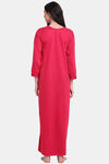 Secret Wish Woolen Full Length Nightdress - Pink — thumbnail 2