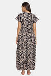 Secret Wish Cotton Full Length Nightdress - Black — thumbnail 2