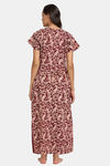 Secret Wish Cotton Full Length Nightdress - Maroon — thumbnail 2