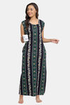 Secret Wish Cotton Full Length Nightdress - Blue — thumbnail 5