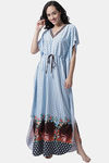 Secret Wish Polyester Loungewear Dress - Blue — thumbnail 1