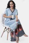 Secret Wish Polyester Loungewear Dress - Blue — thumbnail 4
