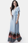 Secret Wish Polyester Loungewear Dress - Blue — thumbnail 6