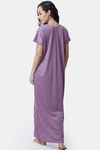 Secret Wish Knit Cotton Full Length Nightdress - Pink — thumbnail 2