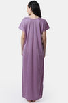 Secret Wish Knit Cotton Full Length Nightdress - Pink — thumbnail 3