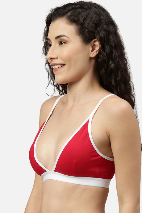 Berry'S Intimatess Red And White Triangle Cup T Shirt Women'S Bra  — image 3