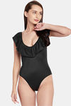 Berry's Intimates Polyester Elastane Slip-On Bodysuit Short - Black — thumbnail 3