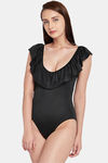 Berry's Intimates Polyester Elastane Slip-On Bodysuit Short - Black — thumbnail 4