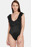Berry's Intimates Polyester Elastane Slip-On Bodysuit Short - Black — thumbnail 6