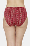 Fruit of the Loom Mid Rise Three-Fourth Coverage Bikini (Pack Of 3) - Love Potion Poseidon Red — thumbnail 12