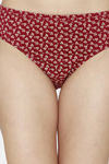 Fruit of the Loom Mid Rise Three-Fourth Coverage Bikini (Pack Of 3) - Love Potion Poseidon Red — thumbnail 13