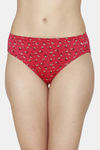 Fruit of the Loom Mid Rise Three-Fourth Coverage Bikini (Pack Of 3) - Love Potion Poseidon Red — thumbnail 2