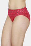 Fruit of the Loom Mid Rise Three-Fourth Coverage Bikini (Pack Of 3) - Love Potion Poseidon Red — thumbnail 3