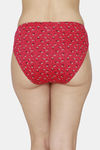 Fruit of the Loom Mid Rise Three-Fourth Coverage Bikini (Pack Of 3) - Love Potion Poseidon Red — thumbnail 4