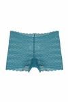 Zivame Low Waist All Over Lace Boyshort Panty-Emerald — thumbnail 3