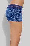 Zivame Soft Stretch Cotton Low Rise Boyshort Panty-Blue Tribal — thumbnail 3