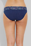 Zivame Soft Stretch Cotton Full Back Coverage Low Rise Hipster Brief-Blue Print Lace — thumbnail 2