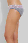 Zivame Soft Stretch Cotton Full Back Coverage Low Rise Hipster Brief-Pink Floral Lace — thumbnail 3