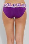 Zivame Soft Stretch Cotton Full Back Coverage Low Rise Hipster Brief-Mauve Floral Lace — thumbnail 2