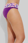 Zivame Soft Stretch Cotton Full Back Coverage Low Rise Hipster Brief-Mauve Floral Lace — thumbnail 3