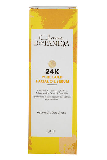 Buy Clovia Botaniqa 24K Pure Gold Facial Oil Serum With Saffron & Goat Milk- (30 ml)