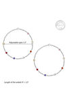AVNI by Giva 925 Oxidised Silver Multi Tone Gemstone Anklet (Single) — thumbnail 4