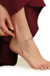 Giva 925 Sterling Silver  Crescent Charm Anklet (Single) — thumbnail 1
