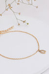 GIVA 925 Sterling Silver Golden Sparkling Horseshoe Bracelet, Adjustable — thumbnail 2