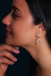 Giva 925 Sterling Silver Rose Gold Plated  Halo Drop Earrings — thumbnail 1