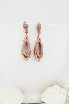 Giva 925 Sterling Silver Rose Gold Plated  Halo Drop Earrings — thumbnail 2