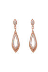 Giva 925 Sterling Silver Rose Gold Plated  Halo Drop Earrings — thumbnail 3