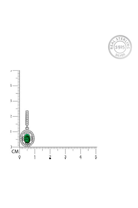 Giva 925 Sterling Silver Forest Green Drop Earrings — image 4