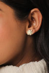 Giva 925 Sterling Silver Golden Flower Stud Earrings — thumbnail 1