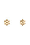 Giva 925 Sterling Silver Golden Flower Stud Earrings — thumbnail 3