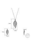 Giva 925 Sterling silver Silver Zircon Studded Leaf Set with Link Chain — thumbnail 4