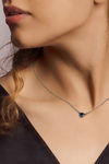AVNI by Giva 925 Oxidised Silver Simply Blue Necklace — thumbnail 1