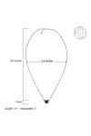 AVNI by Giva 925 Oxidised Silver Simply Blue Necklace — thumbnail 4