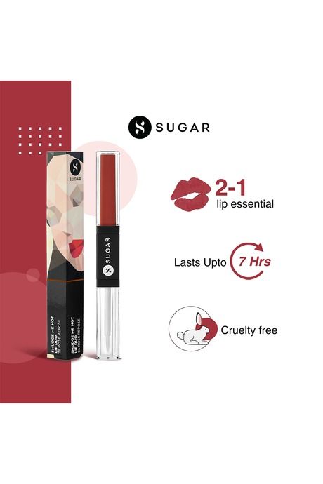 SUGAR Cosmetics Smudge Me Not Lip Duo - 26 Rose Repose (Peach Pink), 3.5 ml — image 3