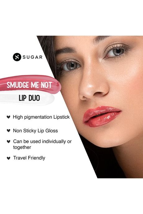 SUGAR Cosmetics Smudge Me Not Lip Duo - 26 Rose Repose (Peach Pink), 3.5 ml — image 4