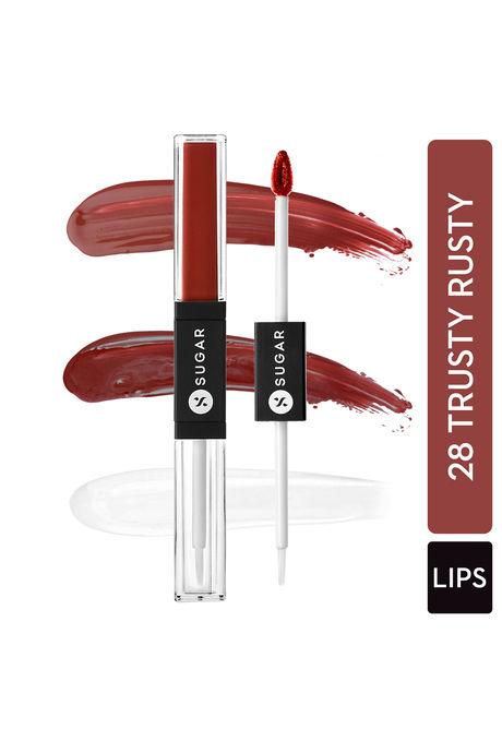 SUGAR Cosmetics Smudge Me Not Lip Duo - 28 Trusty Rusty (Rust Red), 3.5 ml — image 2