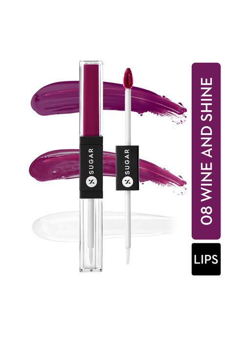 SUGAR Cosmetics Smudge Me Not Lip Duo - 08 Wine and Shine (Sangria), 3.5 ml — image 2