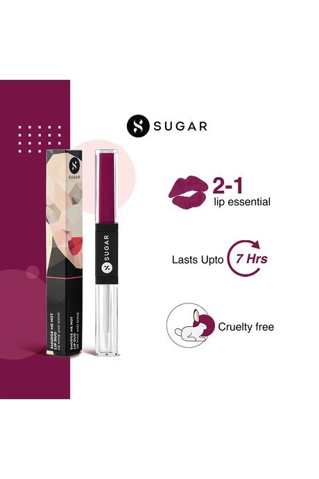 SUGAR Cosmetics Smudge Me Not Lip Duo - 08 Wine and Shine (Sangria), 3.5 ml — image 3