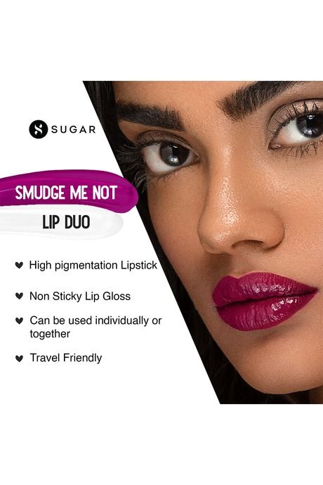 SUGAR Cosmetics Smudge Me Not Lip Duo - 08 Wine and Shine (Sangria), 3.5 ml — image 4
