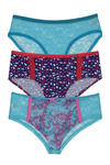 Zivame Ultra Soft Blue Rhythm Hipster Brief (Pack of 3) — thumbnail 8