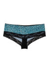Zivame Abstract Print n Solid Panty (Pack of 3)- Blue — thumbnail 2