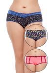 Zivame Ultra Soft Pinch of Pink Hipster Brief (Pack of 3) - Multicolor — thumbnail 1