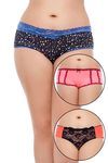 Zivame Ultra Soft Abstract Love Hipster Brief (Pack of 3) - Multicolor — thumbnail 1