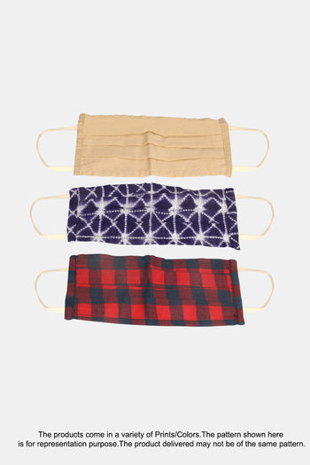 HappyMask 100 % fine cotton Washable 40 Gentle Washes And Reusable Unisex Face Mask Pack Of 4 #x3D;12pcs In Assorted Colour